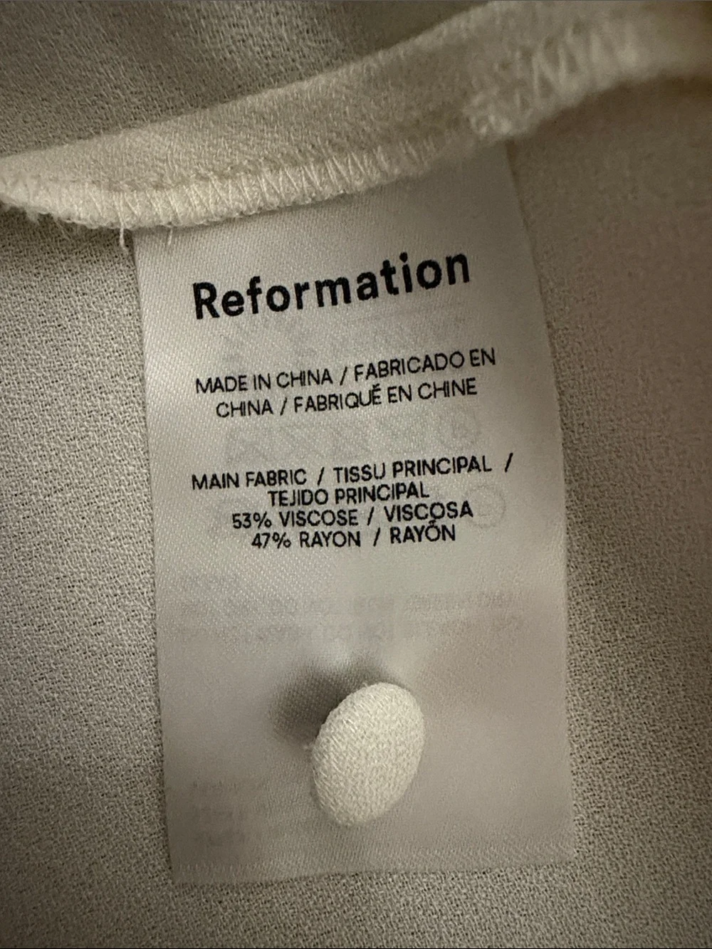 Reformation Cristina Sleeveless Blouse Ivory New - Picture 13 of 15